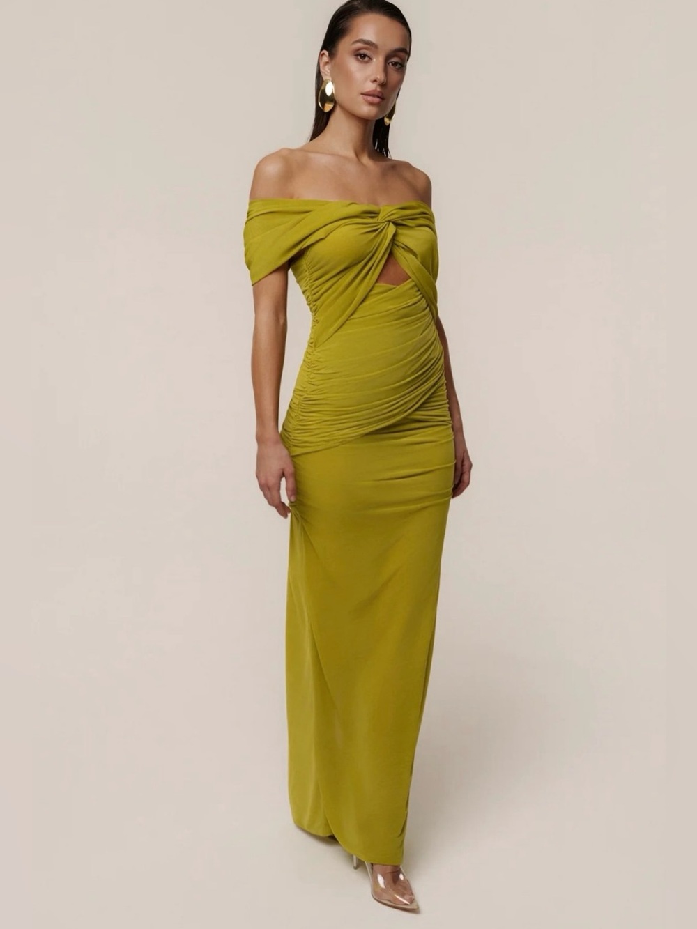 Jluxlabel Moss Alessandra Off Shoulder Maxi Dress